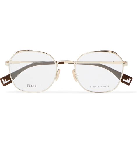 gold fendi glasses|Fendi optical glasses.